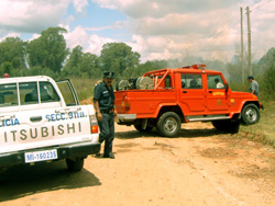 Un incendio en la ruta al Aeropuerto de Cerro Chapéu preocupó a moradores de la zona