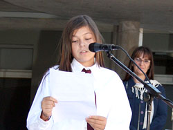 Discurso de la alumna Natalia Sofía Cassanego en el acto de inauguración del Liceo Nº 6