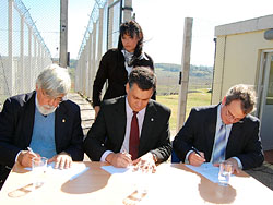 MTOP firmó convenio con Intendencia y Ministerio de Interior por trabajos viales a centro penitenciario