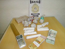 Incautan 1,9 kilogramo de pasta base y 74 gramos de cocaína