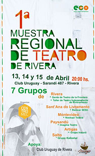 Programación de la Primera Muestra de Teatro en Rivera