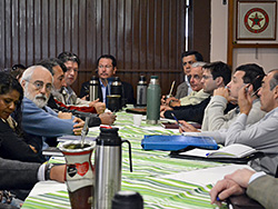 Intendente y prefecto se reunieron con sus equipos de gobierno