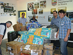 Comité Departamental de Emergencias de Rivera recibió donación de ropas y abrigos