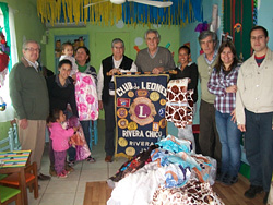 Club de Leones Rivera Chico: Entrega de frazadas y nuevas autoridades