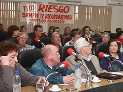 En sesión solemne la Junta Departamental de Rivera homenajeó a Walter Riesgo