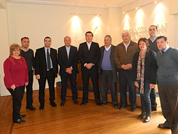 Fórmula presidencial colorada visitó la Organización de la Prensa del Interior