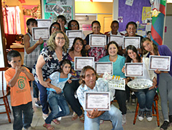 Curso de elaboración de chocolate de pascua en el Salón Comunal del barrio “Recreo-Zabaleta”