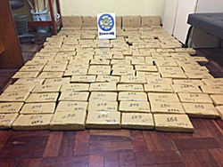 Tres personas detenidas en Rivera; incautan cien kilogramos de marihuana