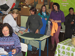 Cosiendo en familia en Vichadero