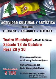 Festival artístico-cultural de italianos, españoles y libaneses