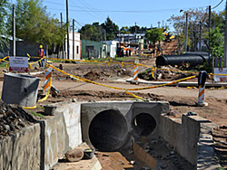 Pluviales en Pueblo Nuevo: Obras en ejecución
